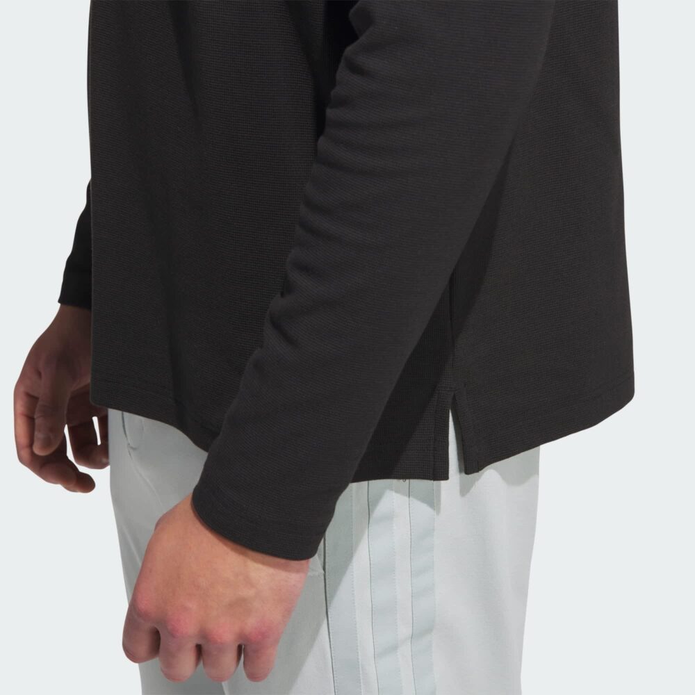 Adidas Beyond Loose Fit Long Sleeve Polo - Black - Image 6