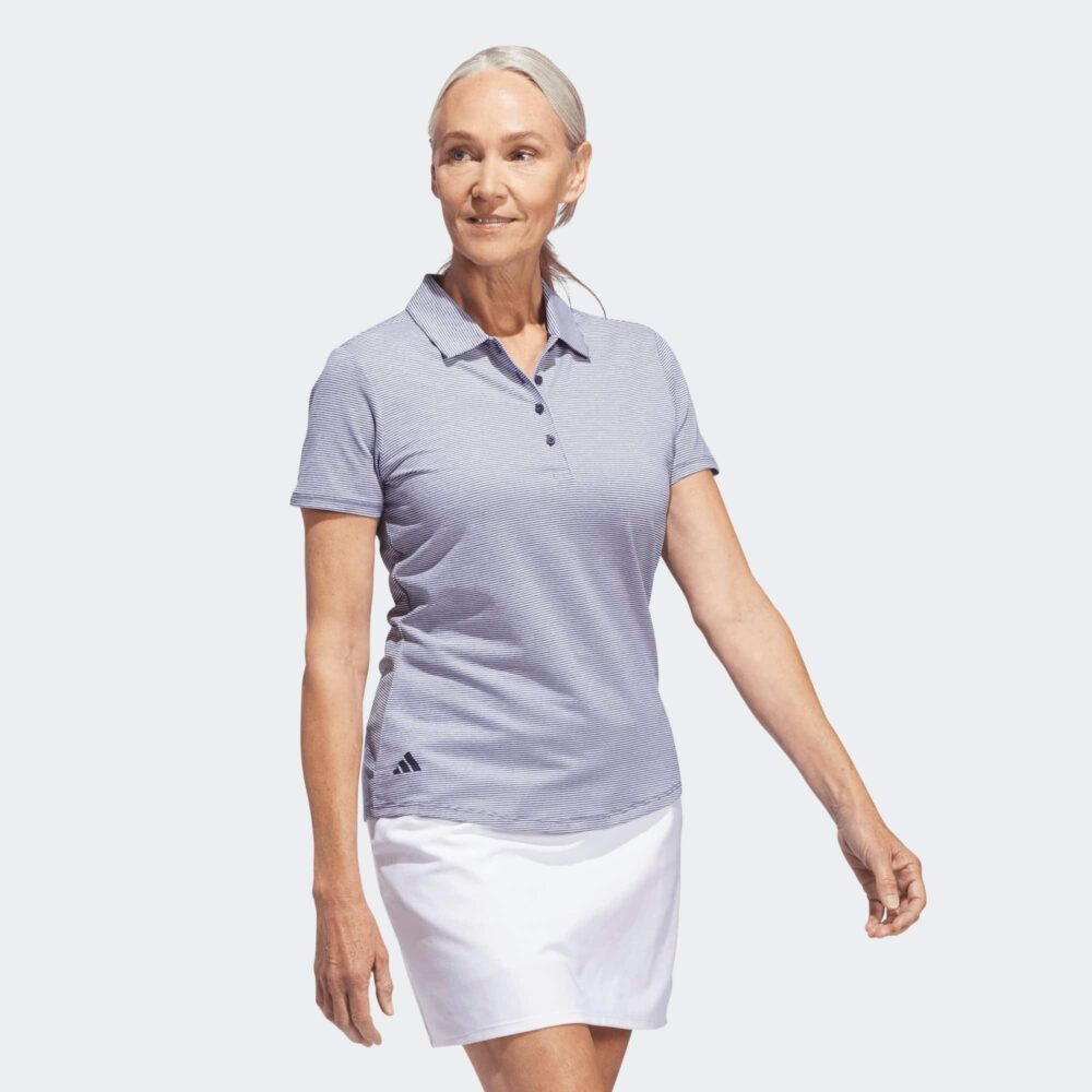 Adidas Women's Ottoman Short Sleeve Polo - Collegiate Navy - Image 4