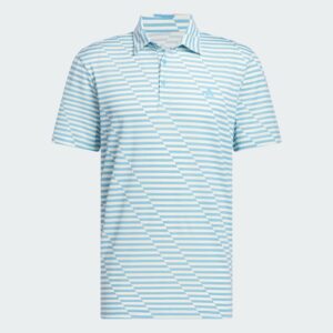 Adidas Mesh Print Polo - Semi Blue Burst/Ivory