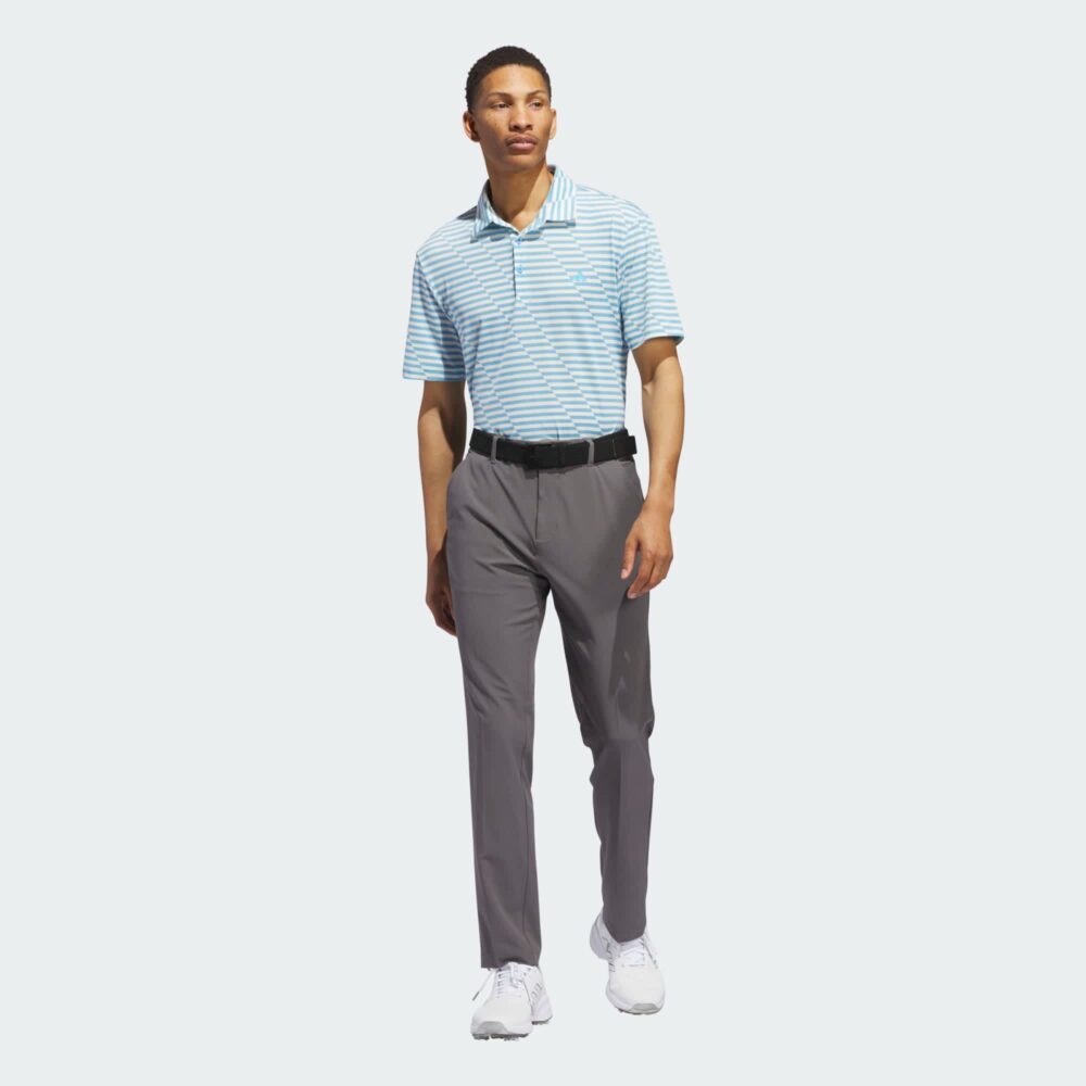 Adidas Mesh Print Polo - Semi Blue Burst/Ivory - Image 6