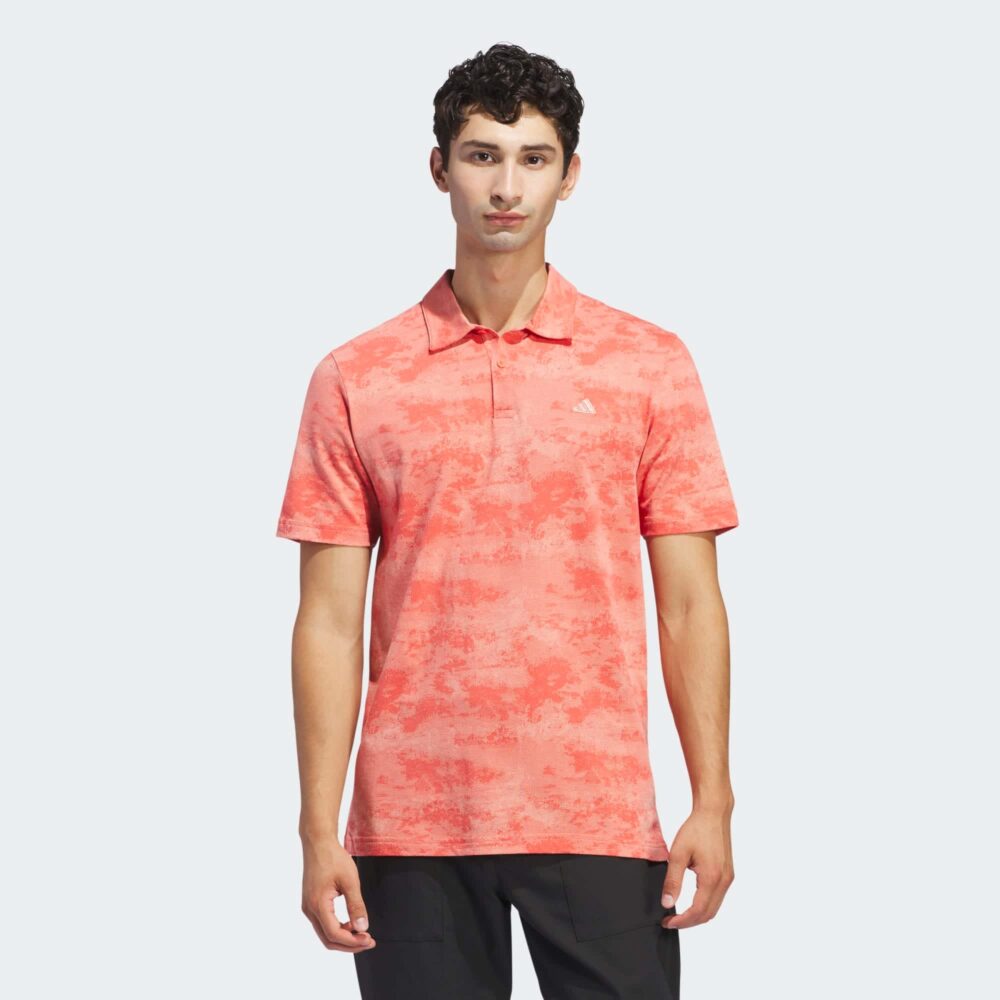Adidas Go-To Print Polo - Preloved Scarlet - Image 2