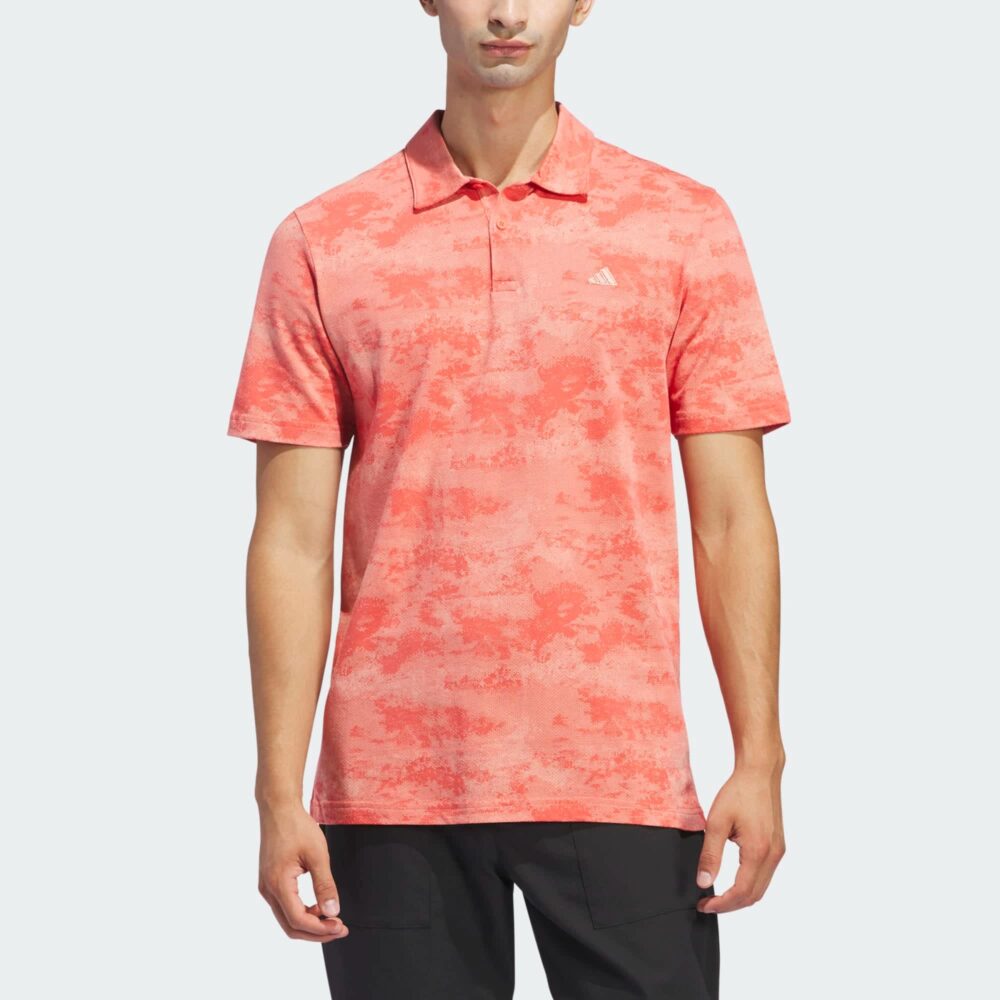 Adidas Go-To Print Polo - Preloved Scarlet - Image 3
