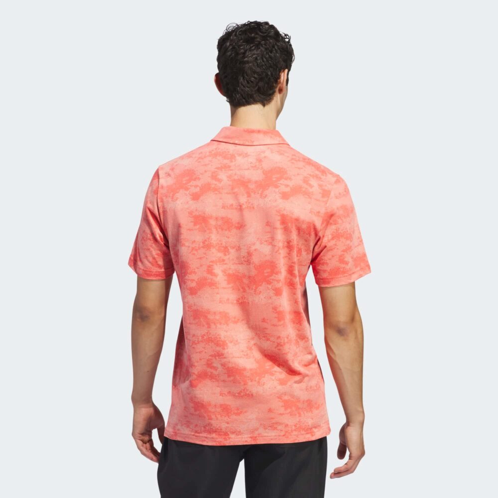 Adidas Go-To Print Polo - Preloved Scarlet - Image 4