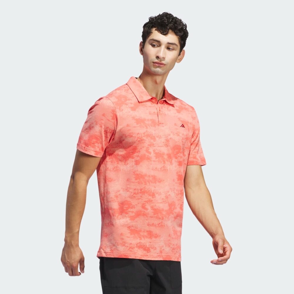 Adidas Go-To Print Polo - Preloved Scarlet - Image 5