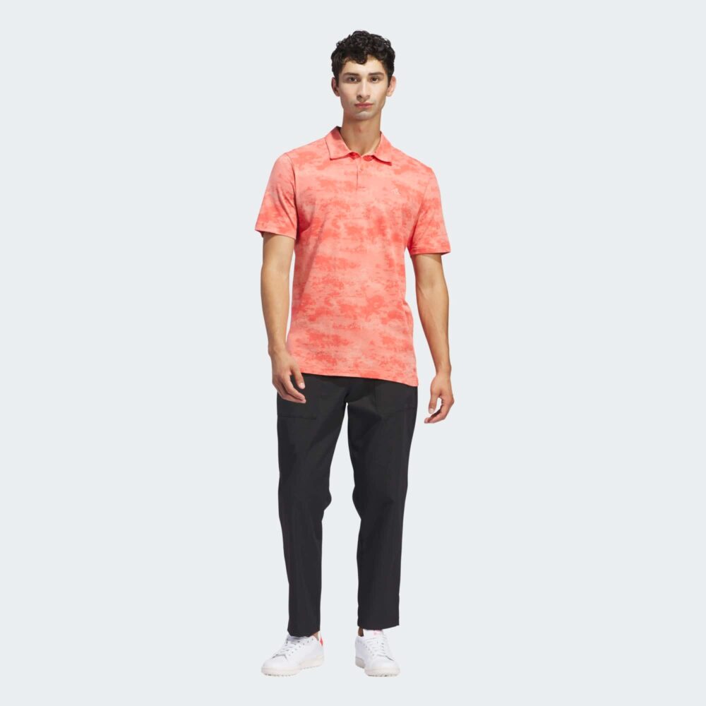 Adidas Go-To Print Polo - Preloved Scarlet - Image 6
