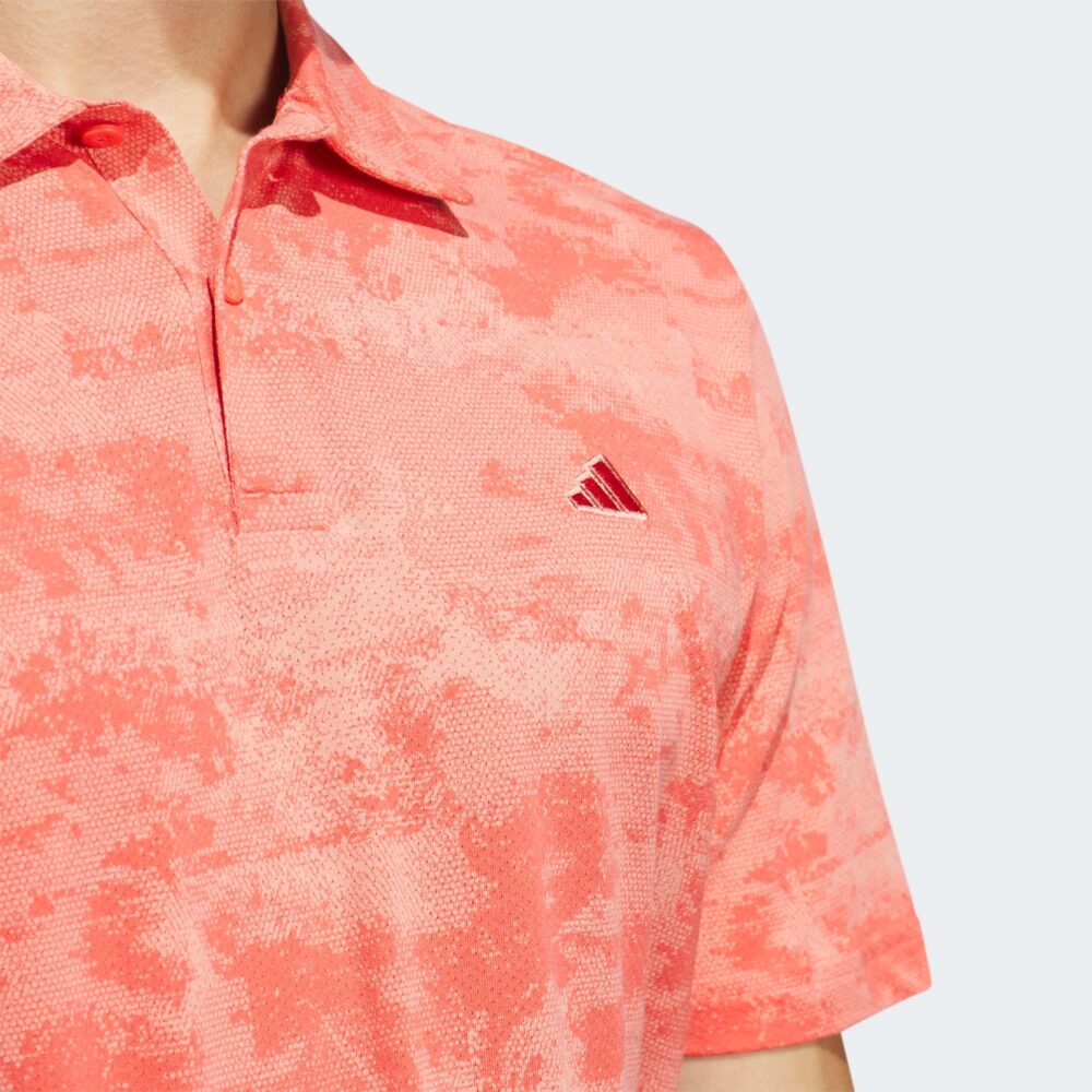 Adidas Go-To Print Polo - Preloved Scarlet - Image 7