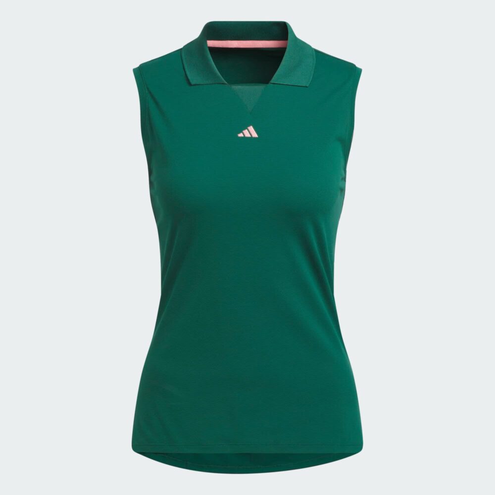 Adidas Women's Ultimate365 TwistKnit Sleeveless Polo - Collegiate Green