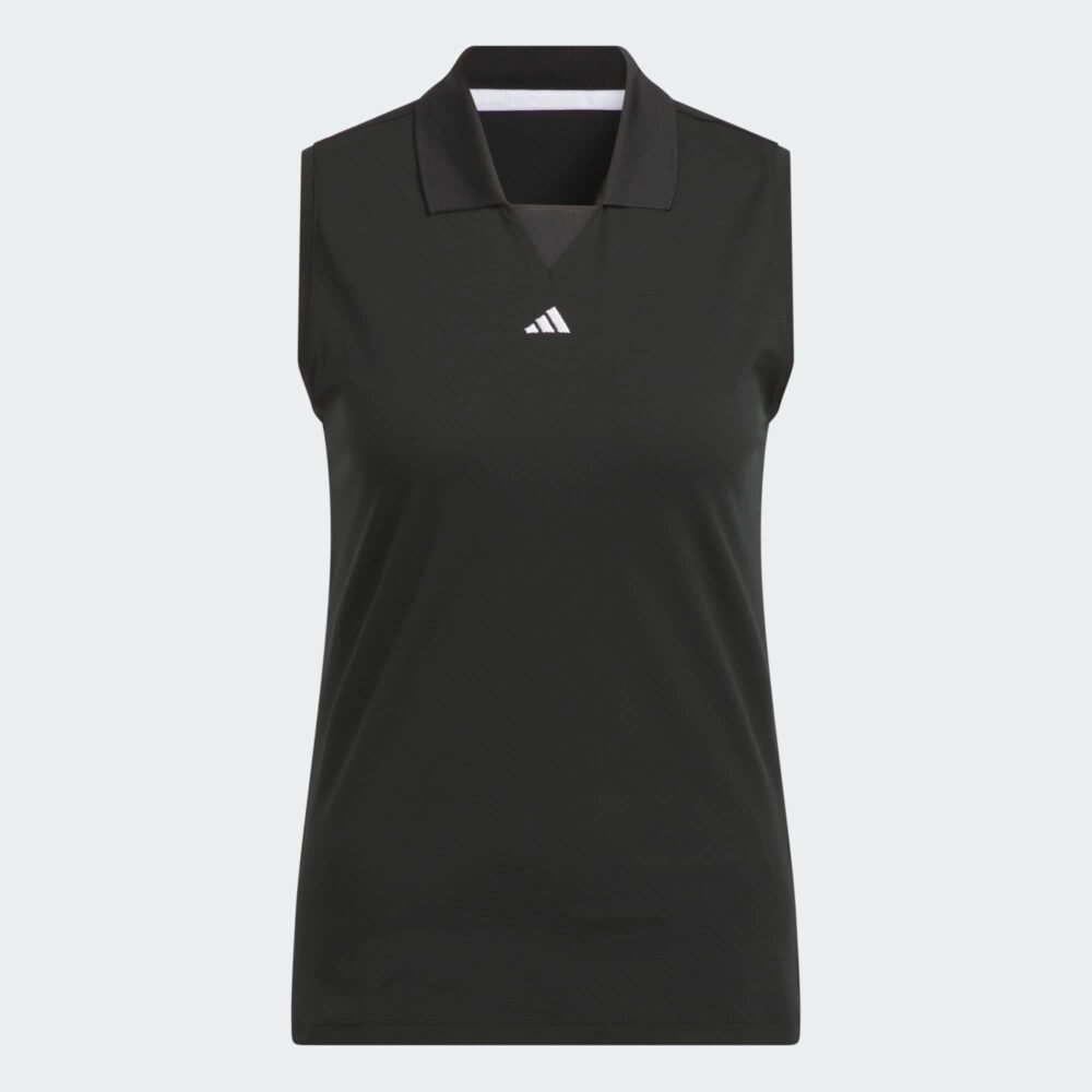 Adidas Women's Ultimate365 TwistKnit Sleeveless Polo - Black