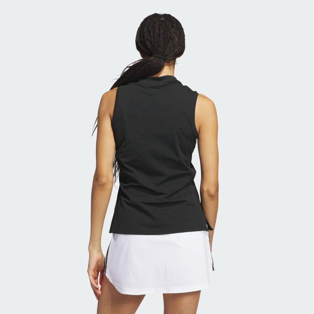 Adidas Women's Ultimate365 TwistKnit Sleeveless Polo - Black - Image 4