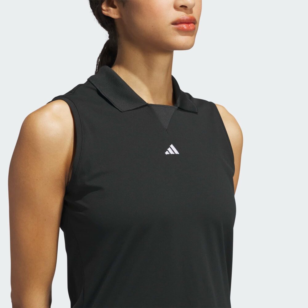 Adidas Women's Ultimate365 TwistKnit Sleeveless Polo - Black - Image 7