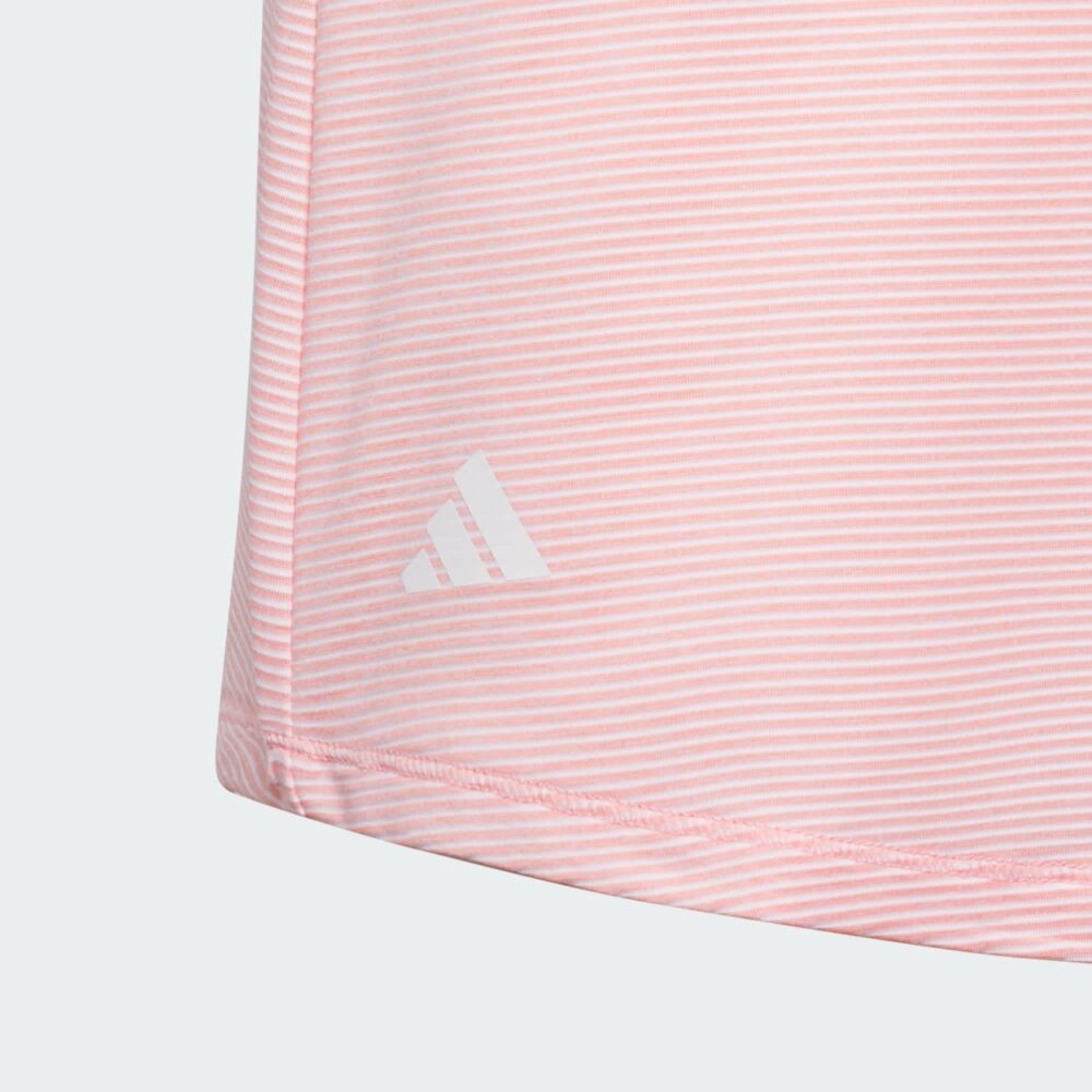 Adidas Junior Girls Sleeveless Polo - Pink Spark - Image 2