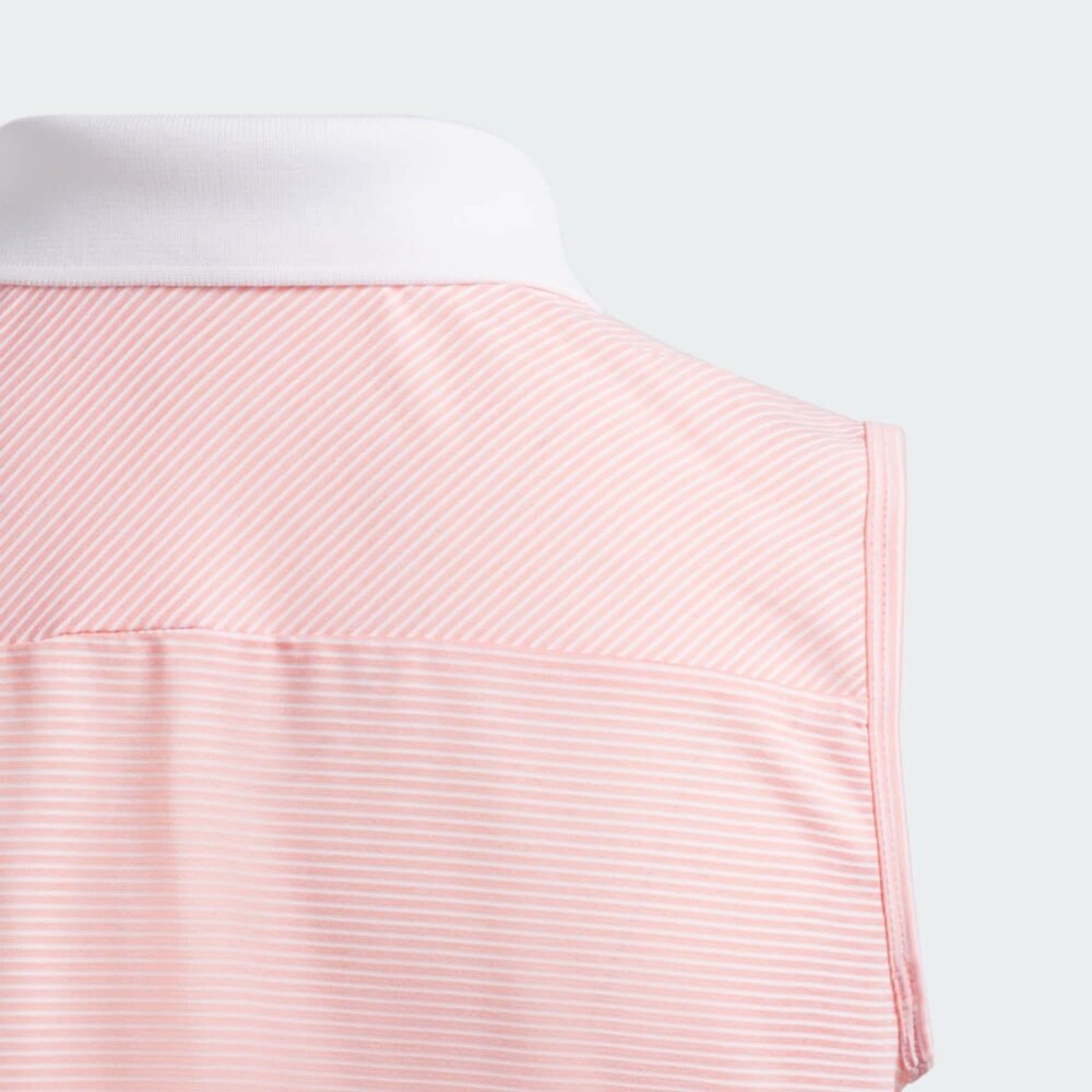 Adidas Junior Girls Sleeveless Polo - Pink Spark - Image 3