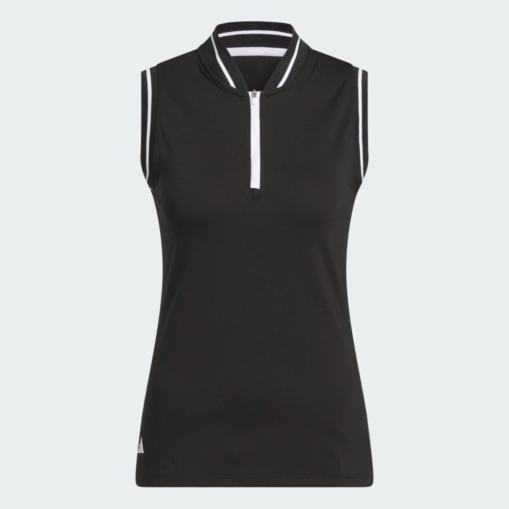 Adidas Women's Ultimate365 Zip Polo - Black