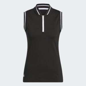 Adidas Women's Ultimate365 Zip Polo - Black