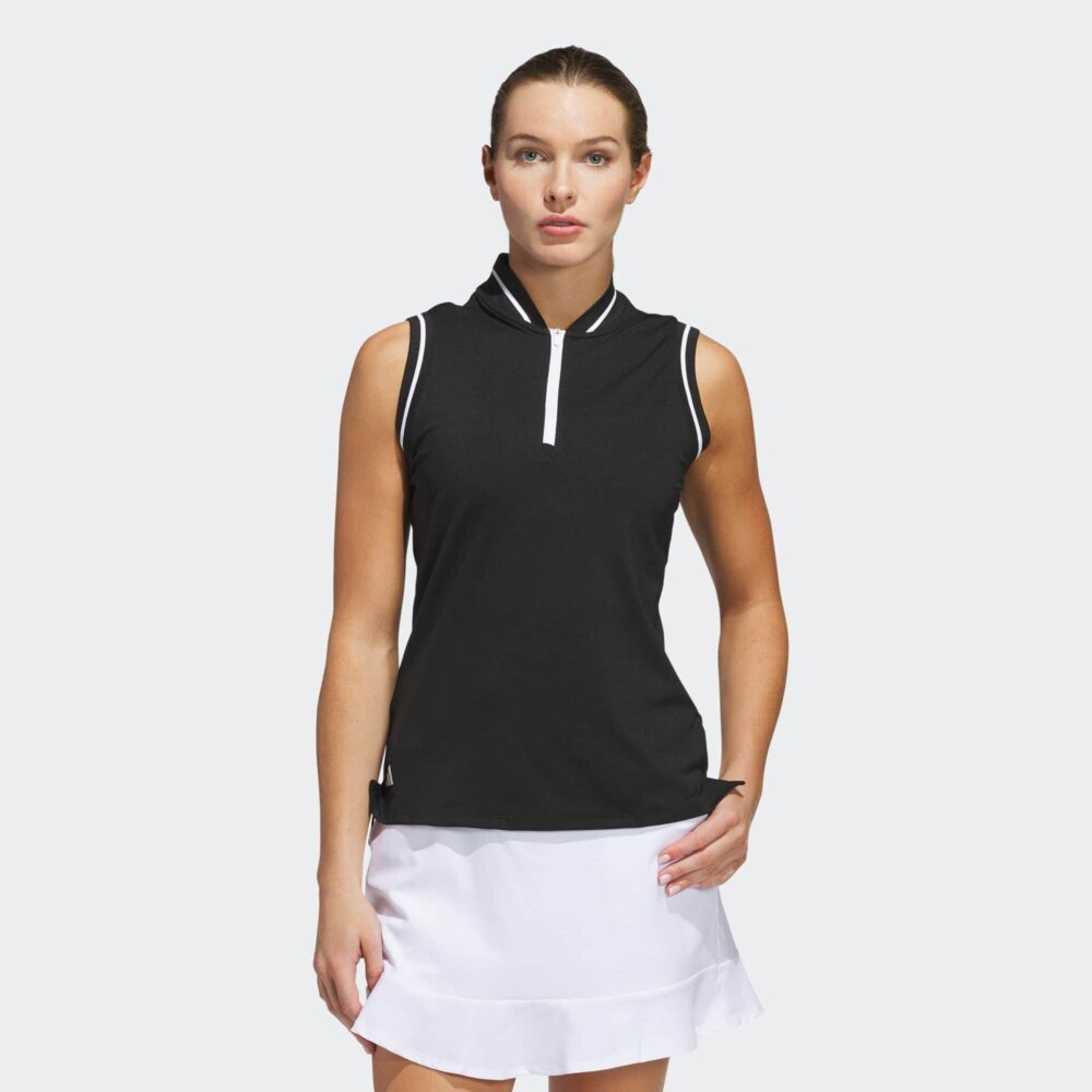 Adidas Women's Ultimate365 Zip Polo - Black - Image 2