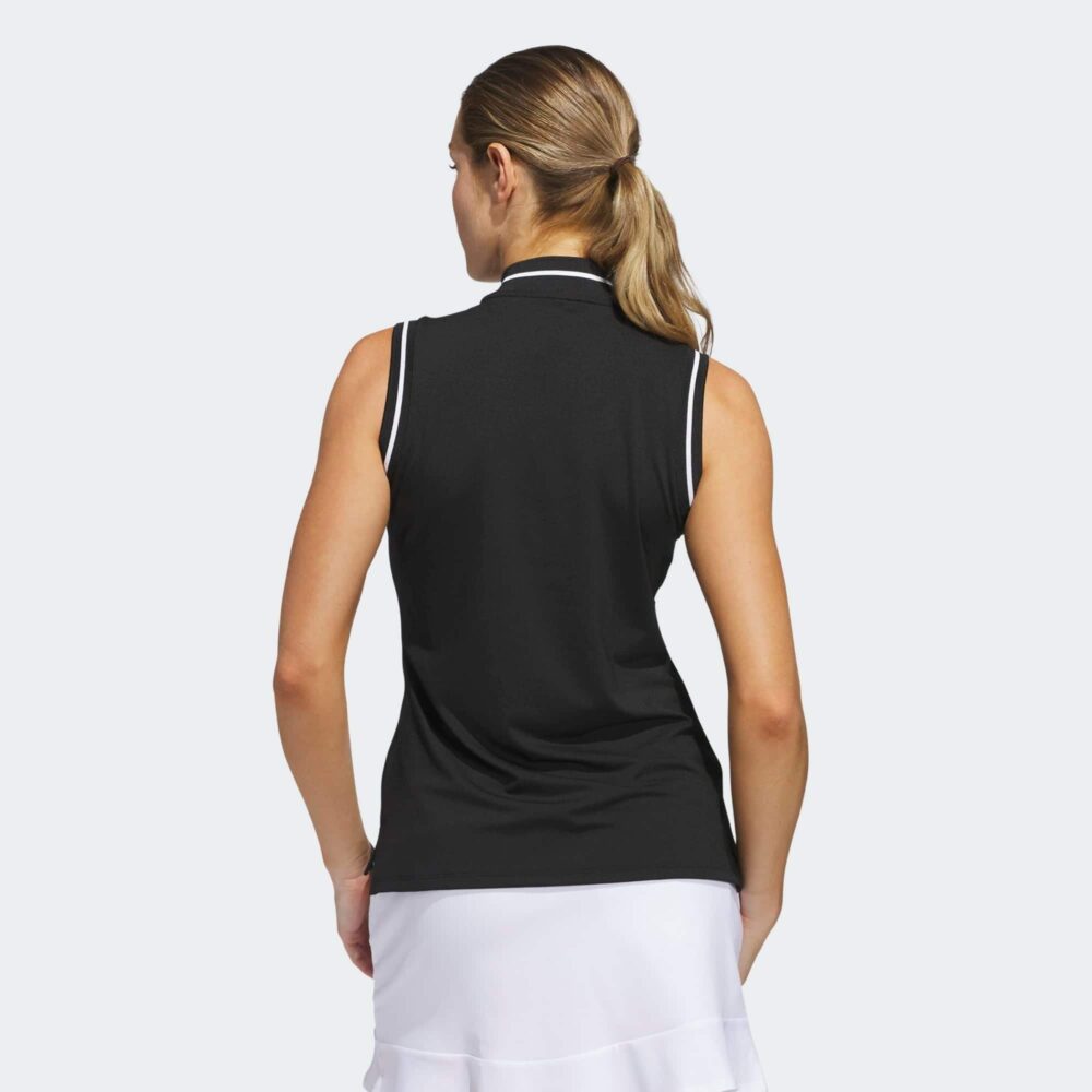 Adidas Women's Ultimate365 Zip Polo - Black - Image 3