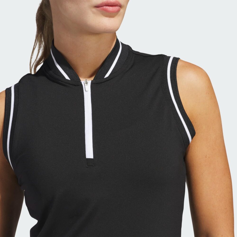 Adidas Women's Ultimate365 Zip Polo - Black - Image 4