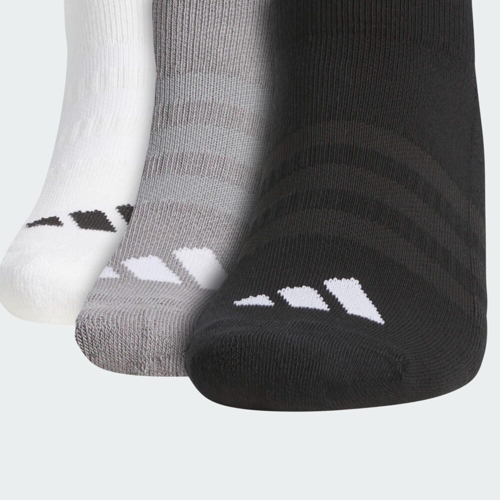Adidas Golf Ankle Socks 3 Pack - White / Grey Three / Black - Image 3