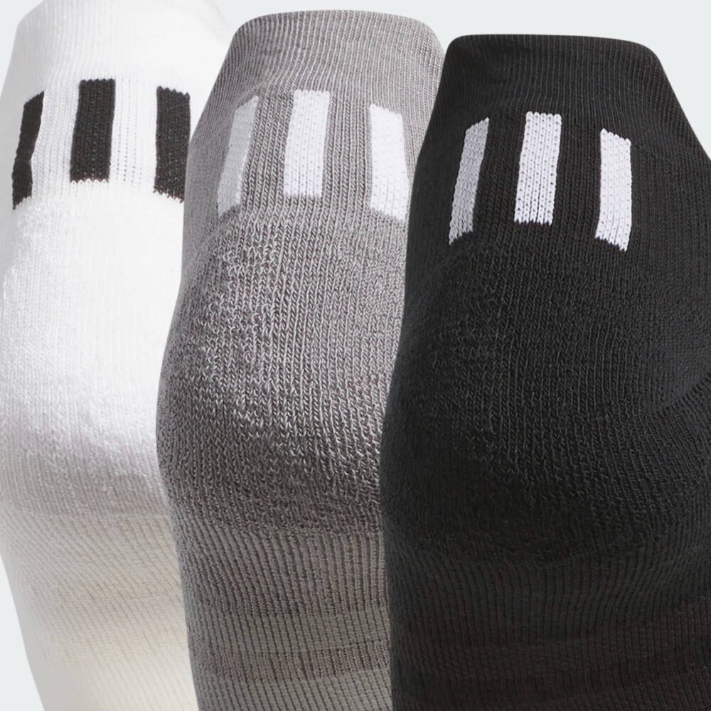 Adidas Golf Ankle Socks 3 Pack - White / Grey Three / Black - Image 4