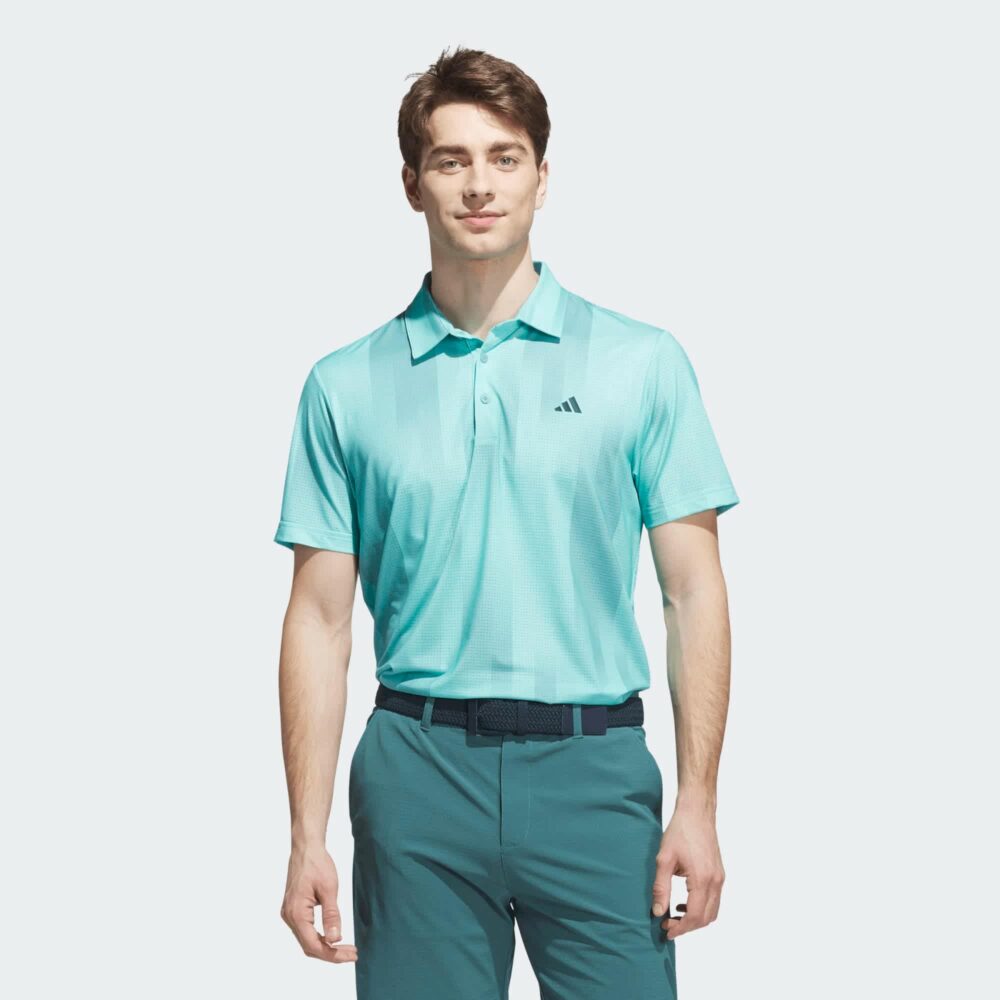 Adidas Ultimate365 Radiant Print Polo - Flash Aqua / Mint Ton - Image 2