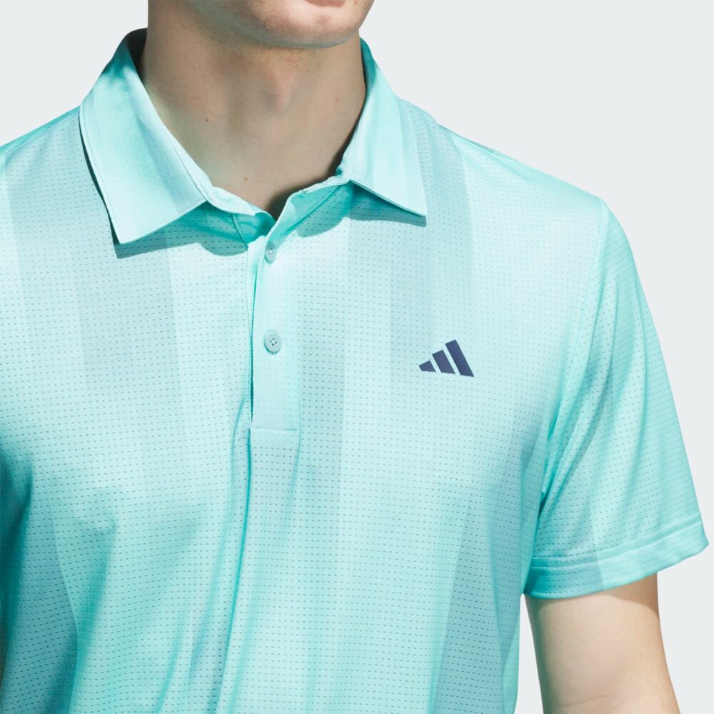 Adidas Ultimate365 Radiant Print Polo - Flash Aqua / Mint Ton - Image 5
