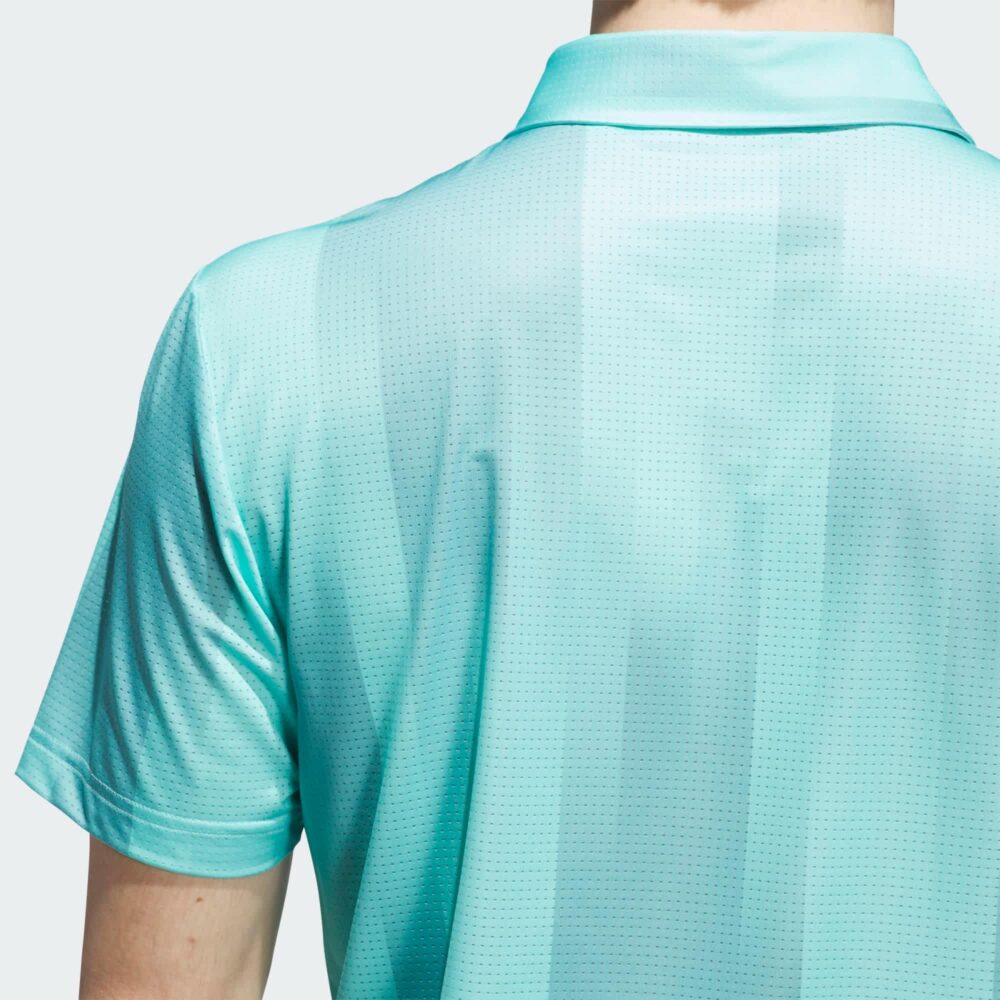 Adidas Ultimate365 Radiant Print Polo - Flash Aqua / Mint Ton - Image 6