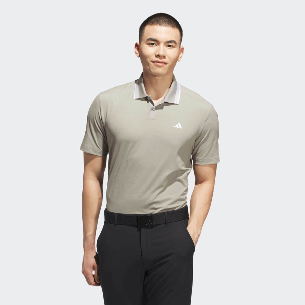Adidas Tour Twistknit Pique Polo - Putty Beige - Image 2