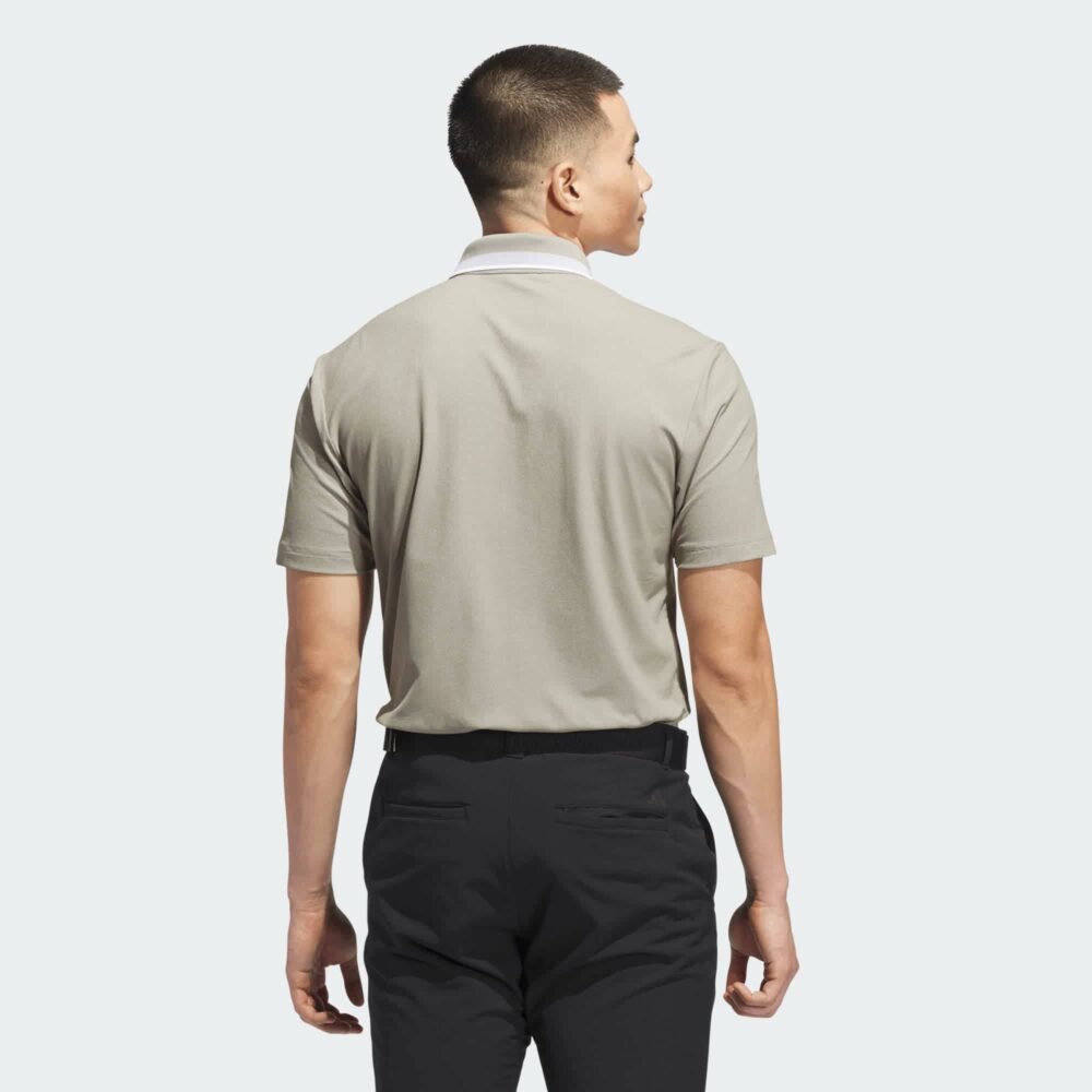 Adidas Tour Twistknit Pique Polo - Putty Beige - Image 3