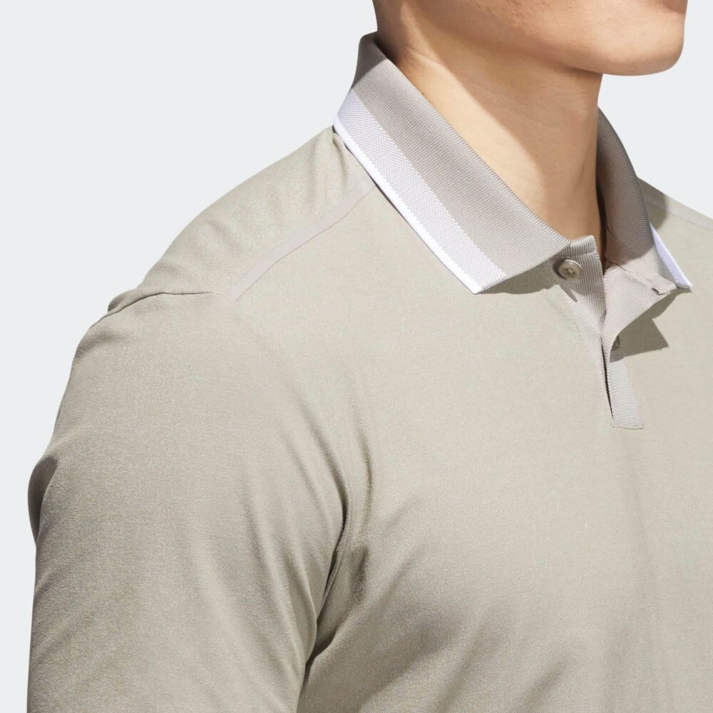 Adidas Tour Twistknit Pique Polo - Putty Beige - Image 5