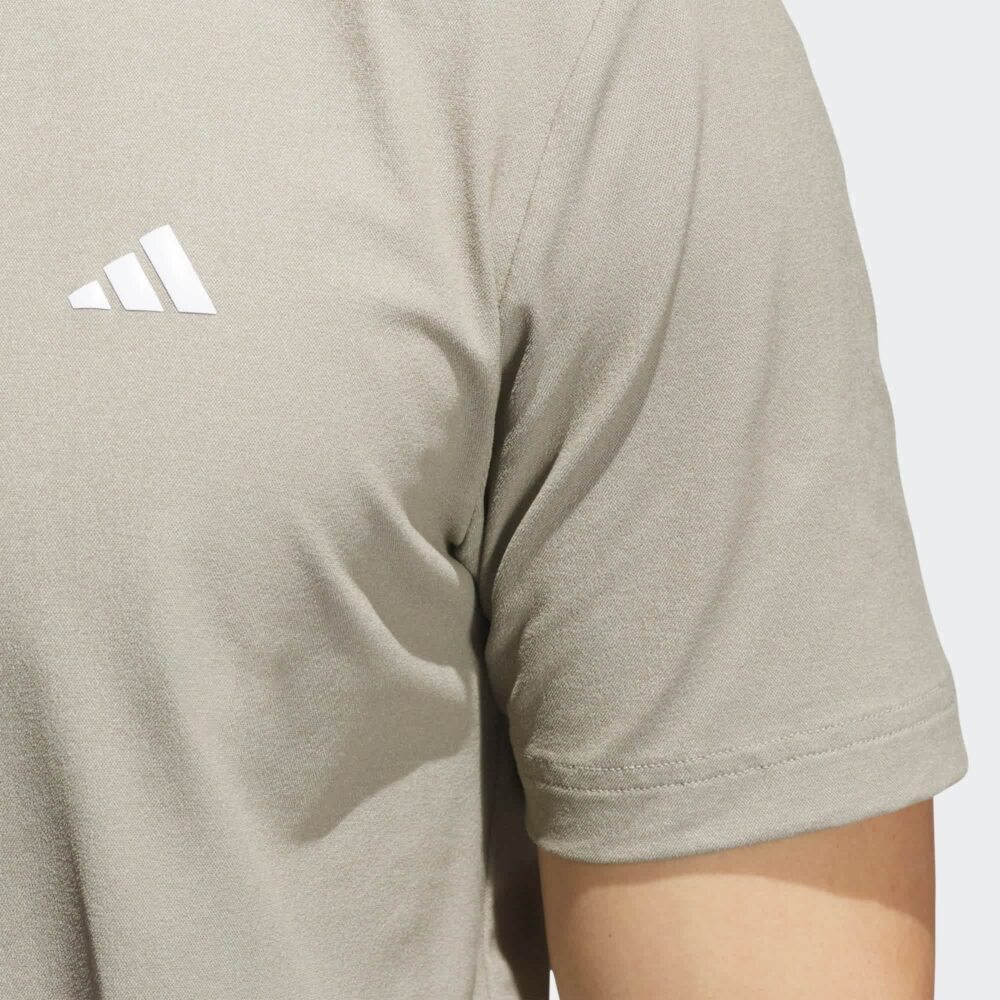 Adidas Tour Twistknit Pique Polo - Putty Beige - Image 6