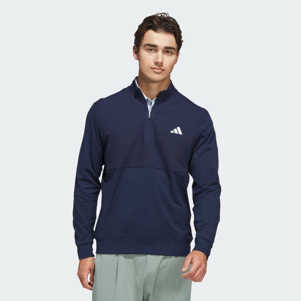 Adidas Ultimate365 Tour Quarter Zip Pullover - Collegiate Navy - Image 2
