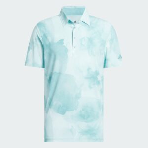 Adidas Ultimate365 Printed Cool Feeling Tour Polo - Mint Ton