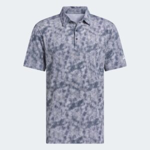 Adidas Ultimate365 Textured Print Polo Shirt - Collegiate Navy / White