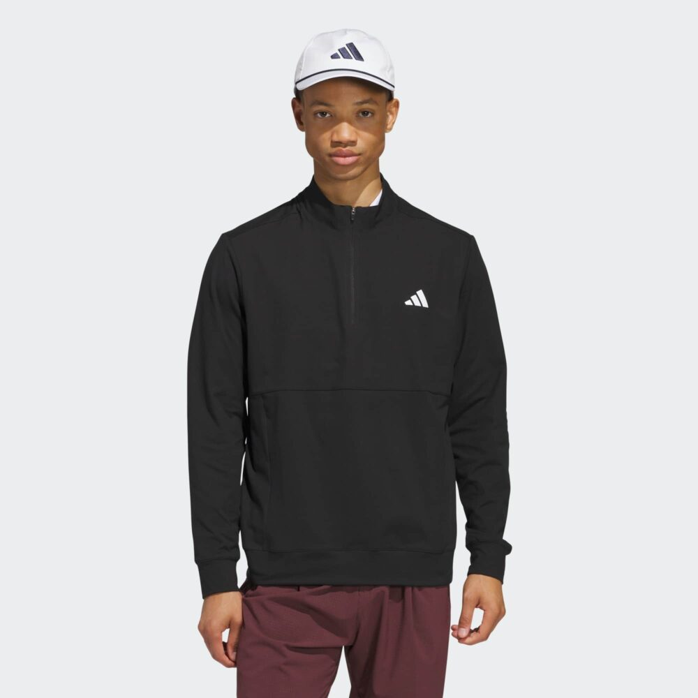 Adidas Ultimate365 Tour Quarter Zip Pullover - Black