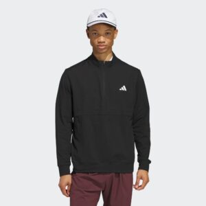 Adidas Ultimate365 Tour Quarter Zip Pullover - Black