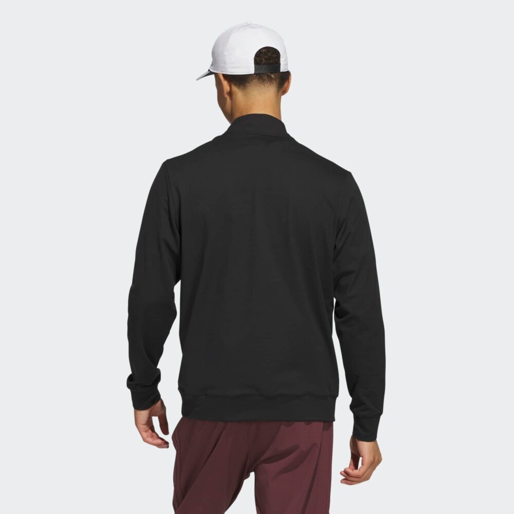 Adidas Ultimate365 Tour Quarter Zip Pullover - Black - Image 2