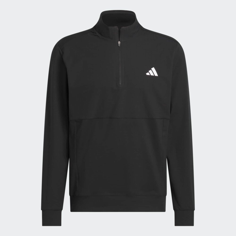 Adidas Ultimate365 Tour Quarter Zip Pullover - Black - Image 5
