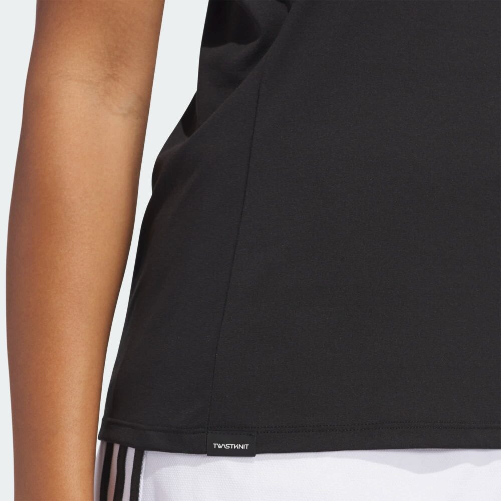 Adidas Women's Ultimate 365 Twistknit Short Sleeve Polo -  Black - Image 6