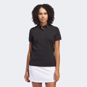 Adidas Women's Ultimate 365 Twistknit Short Sleeve Polo -  Black