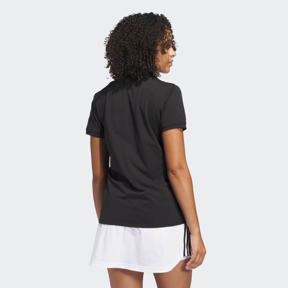 Adidas Women's Ultimate 365 Twistknit Short Sleeve Polo -  Black - Image 2