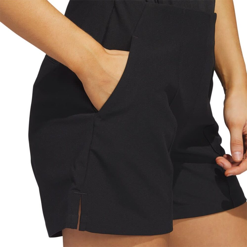 Adidas Women's Pintuck Pull On Shorts - Black - Image 2