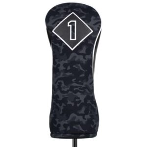 Titleist 21 Leather Driver Head Cover -  Black / Camo