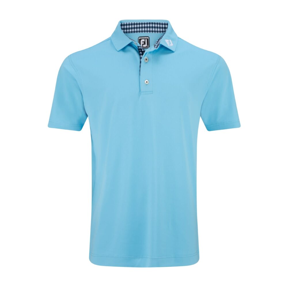FootJoy 24 Stretch Pique Trim Athletic Shirt - Blue Sky