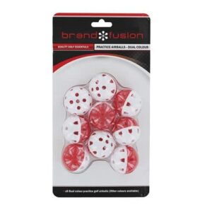 Brand Fusion Practice Air Balls 9 Pack - Red / White