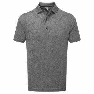 Footjoy 25 Scottish Town Print Polo - Heather Charcoal / Black