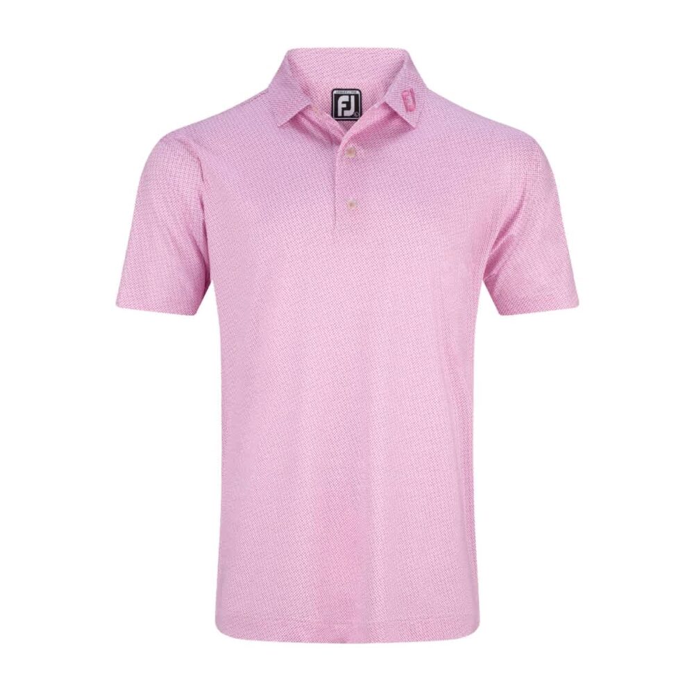 Footjoy 25 Pinwheel Print Polo - Pink / White