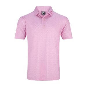Footjoy 25 Pinwheel Print Polo - Pink / White