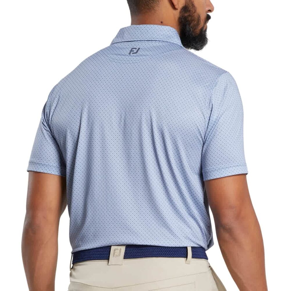 Footjoy 25 Loop Print Polo - White / Flint - Image 3