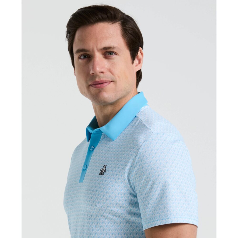 Original Penguin Pete's Tee Time Polo - Blue Grotto - Image 3
