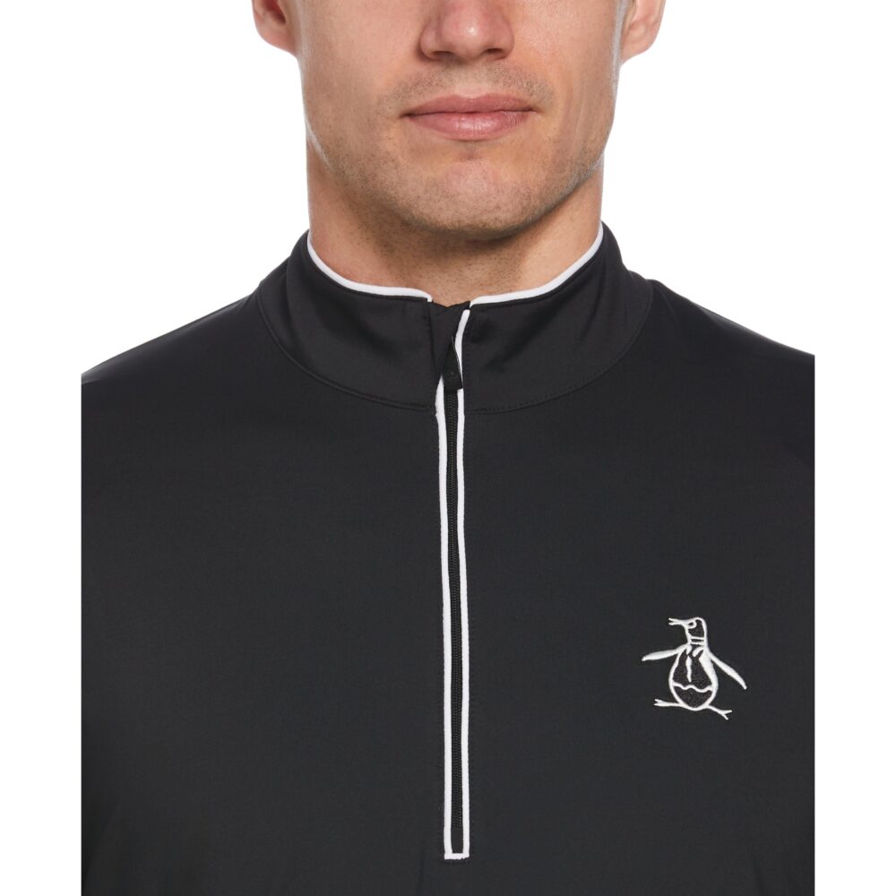 Original Penguin Performance Earl 1/4 Zip Sweater - Caviar - Image 4